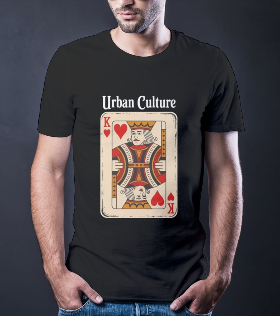 Urban Culture King Of Hearts Card T-Shirt