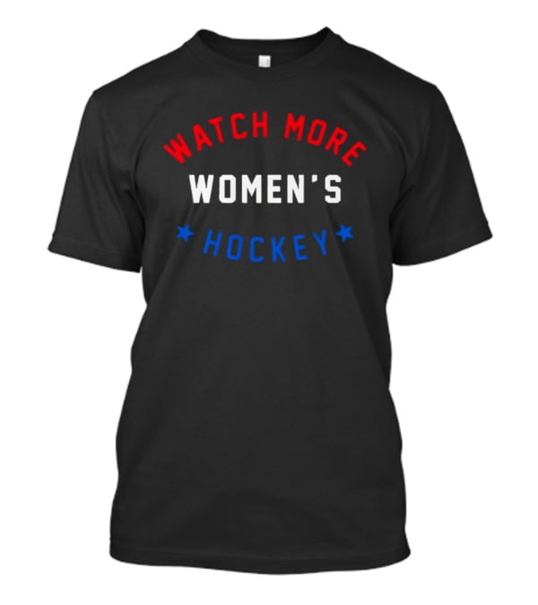 More Women's Hockey Bold Patriotic Colors Stars T-Shirt