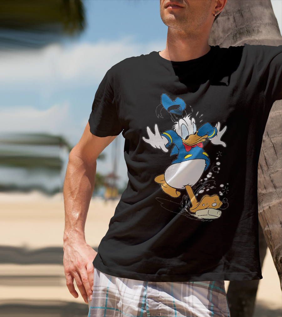 Just A Woman Who Loves Duck Donald Duck Classic Character Enthusiast T-Shirt