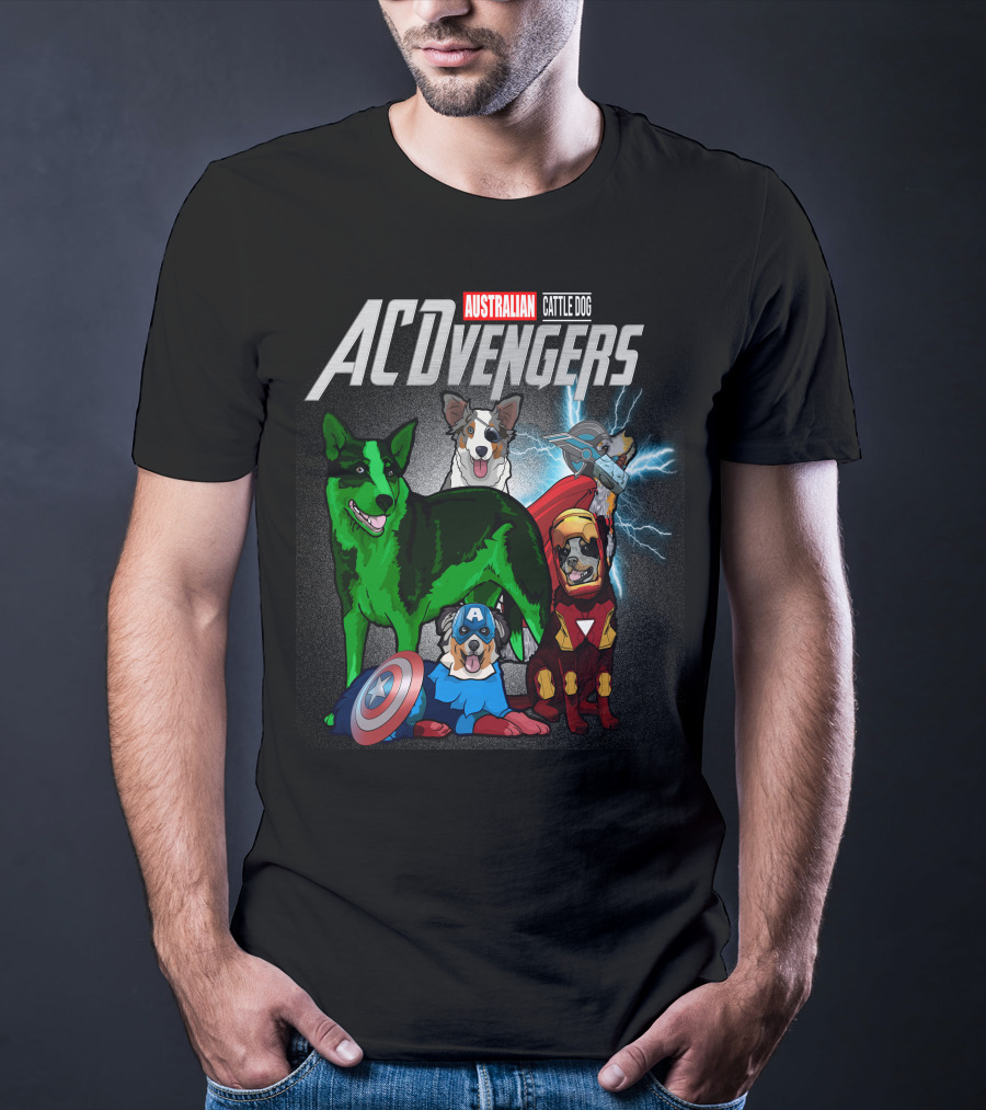 Australian Cattle Dog ACvengers Hero Pups T-Shirt