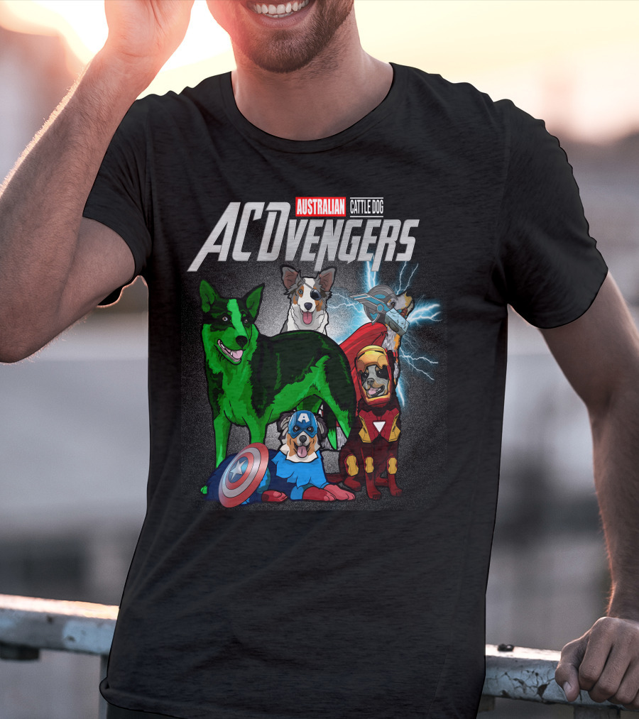 Australian Cattle Dog ACvengers Hero Pups T-Shirt