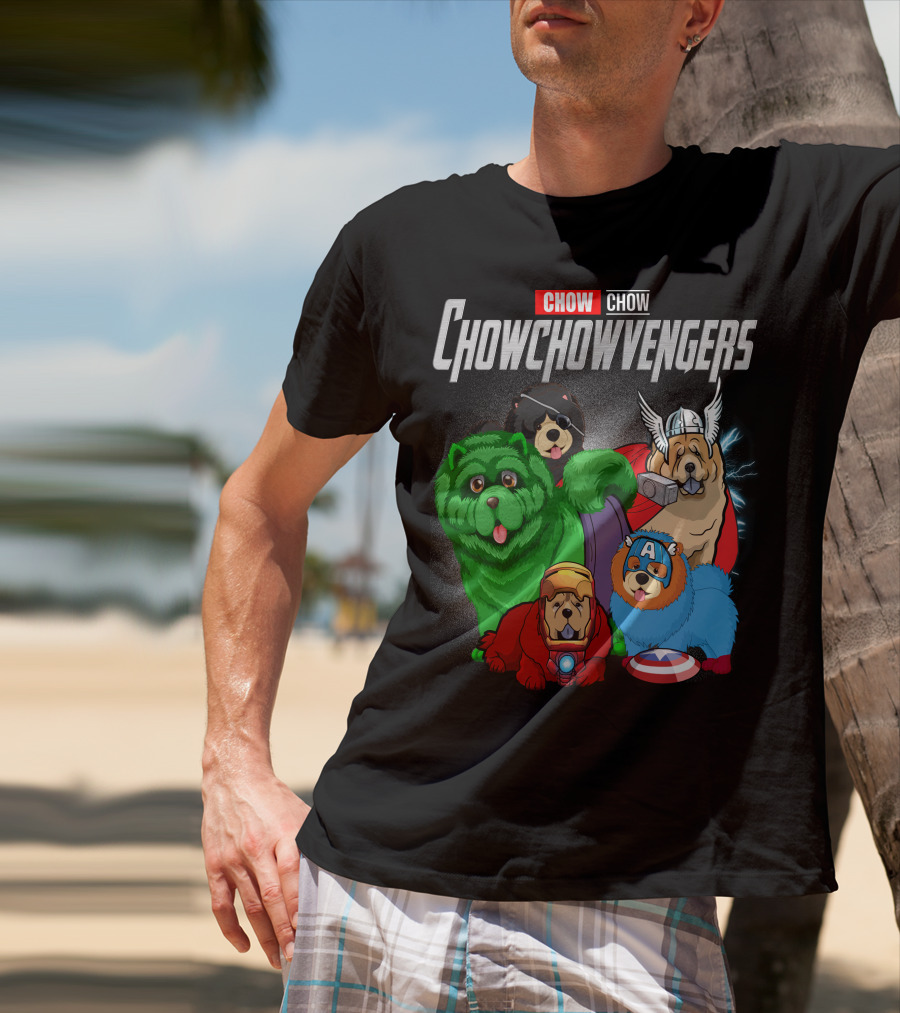 Chow Chow Chowchowvengers Superhero Dogs Avengers Mashup T-Shirt