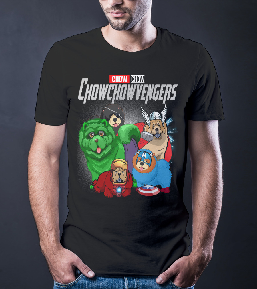 Chow Chow Chowchowvengers Superhero Dogs Avengers Mashup T-Shirt