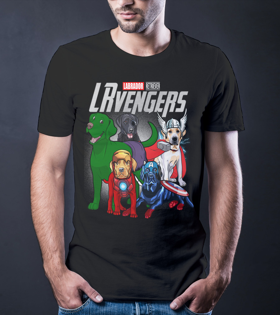 Labrador Retriever LRvengers Superhero Dogs Assemble T-Shirt