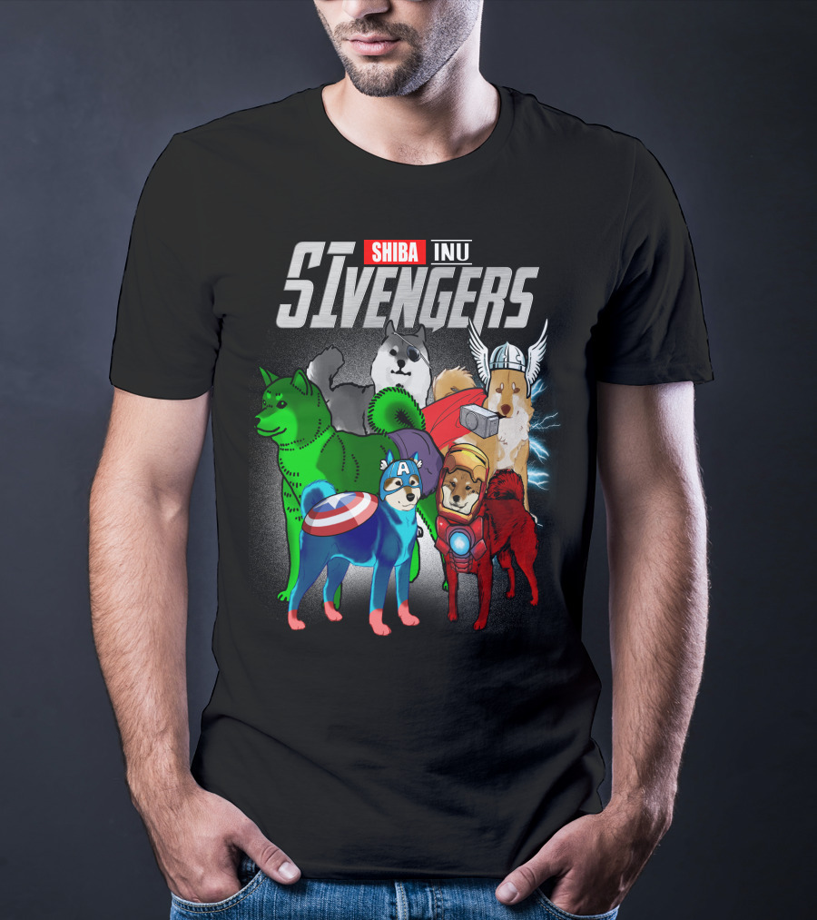 Shiba Inu SIvengers Dog Heroes Avengers T-Shirt