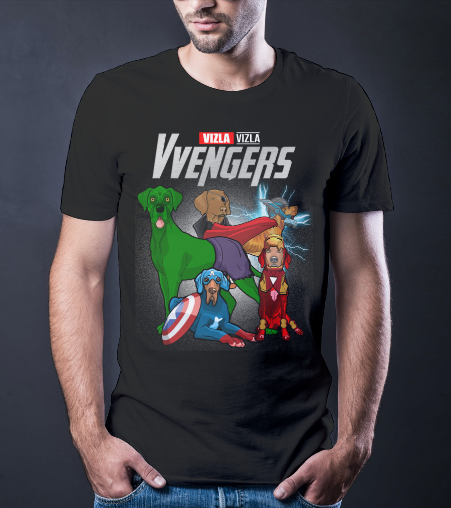 Vizla Vvengers Vizla Dogs Superhero T-Shirt