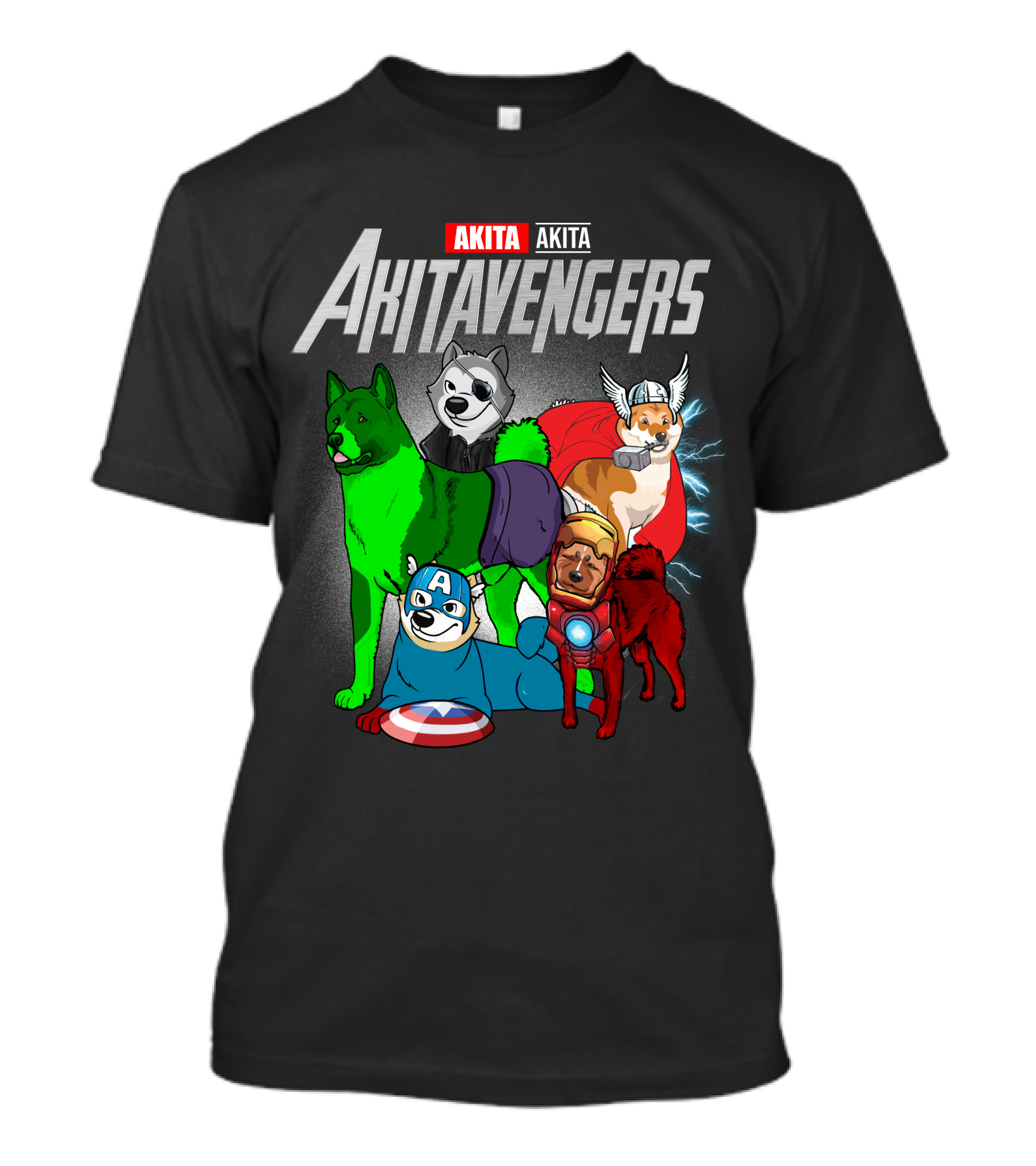 Akita Akitavengers Marvel Dog Heroes T-Shirt