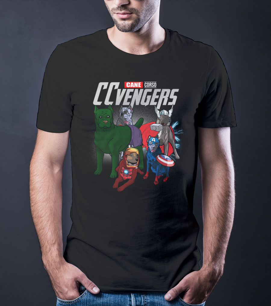 Cane Corso CCvengers Dogs As Superheroes T-Shirt