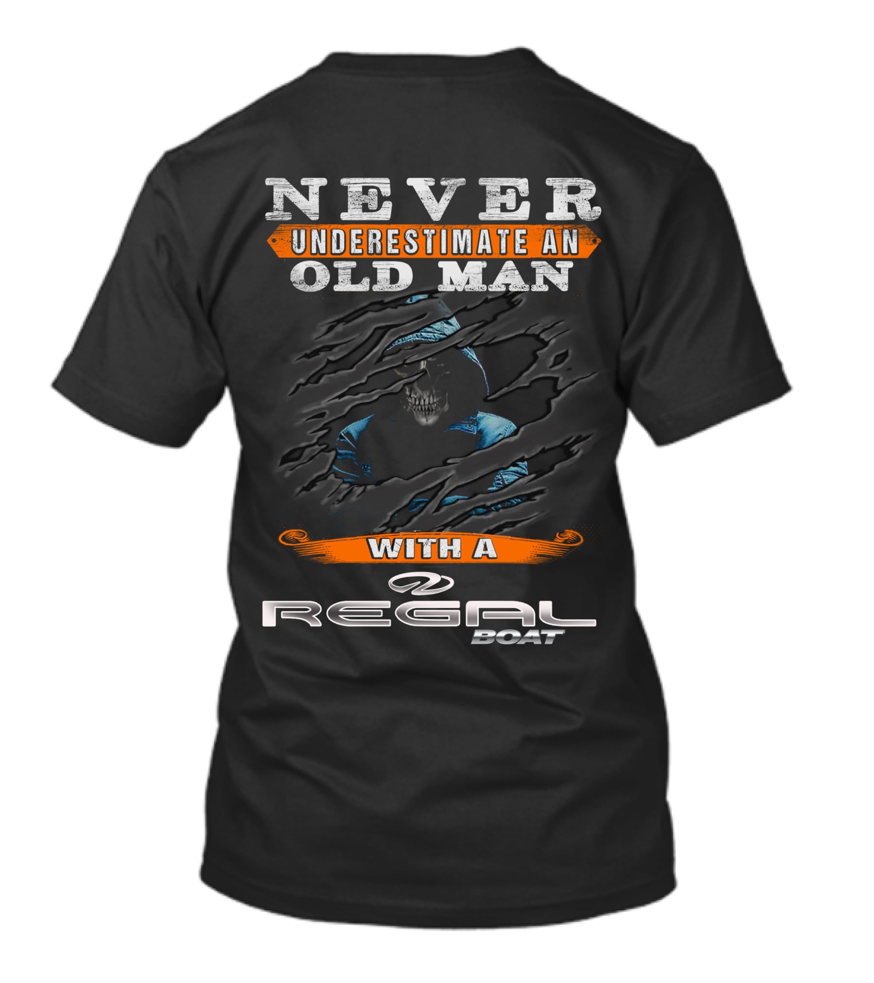Never Underestimate An Old Man With A Regal Boat T-Shirt