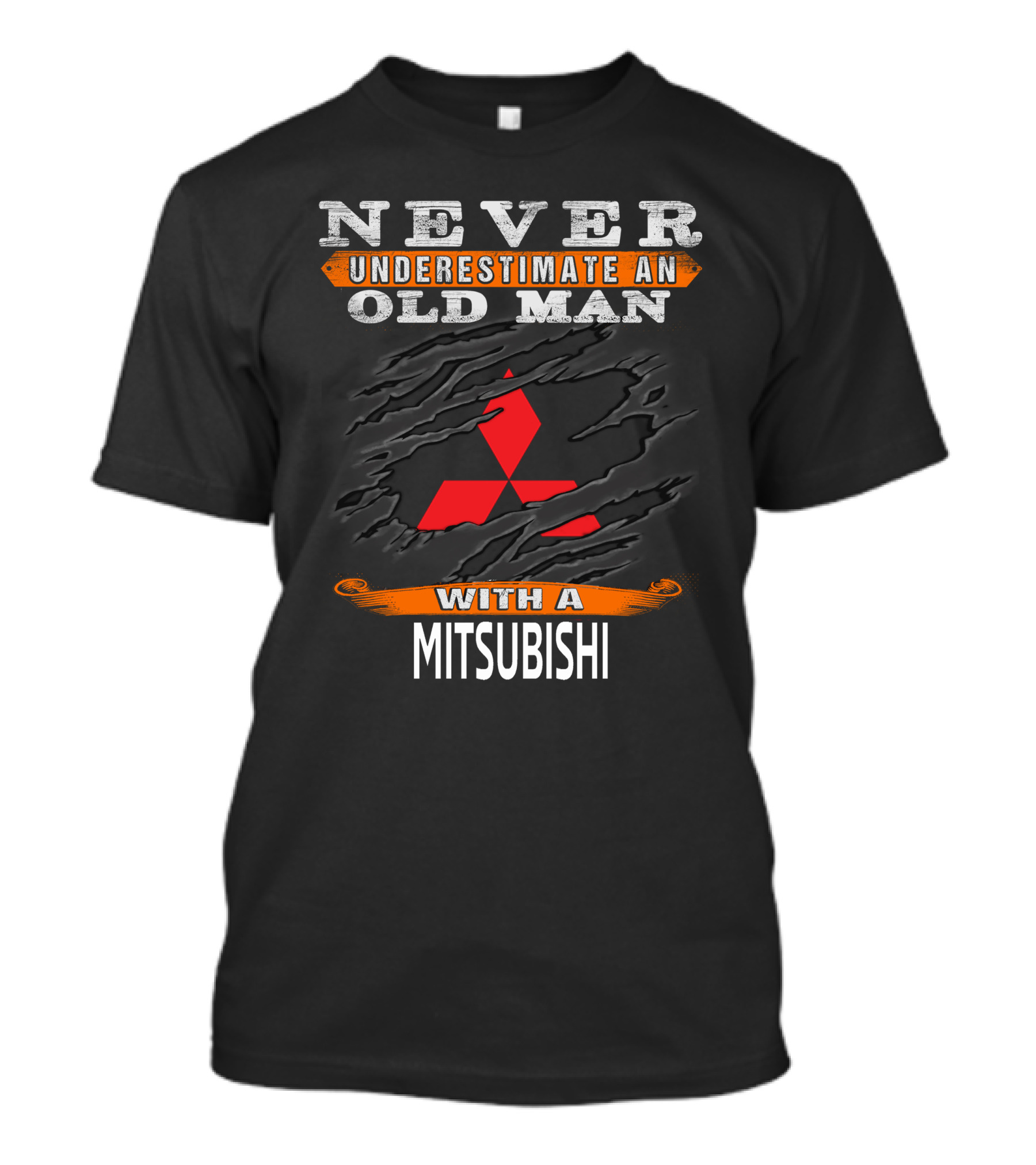 Never Underestimate An Old Man With A Mitsubishi T-Shirt