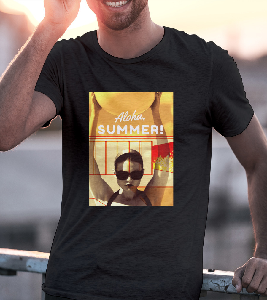 Aloha Summer Beach Ball Sunglasses Retro Vibes T-Shirt