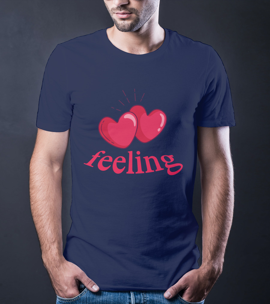 Feeling With Red Hearts Iconic T-Shirt