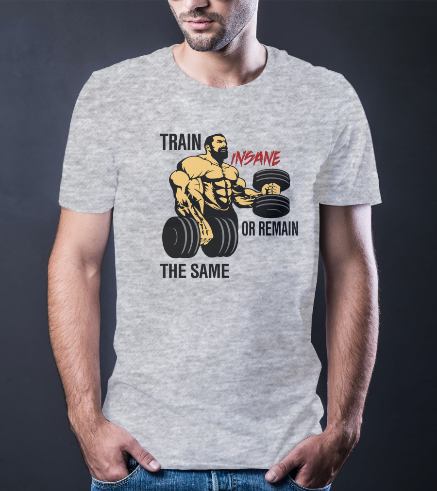 Train Insane Or Remain The Same Fitness And Bodybuilding T-Shirt