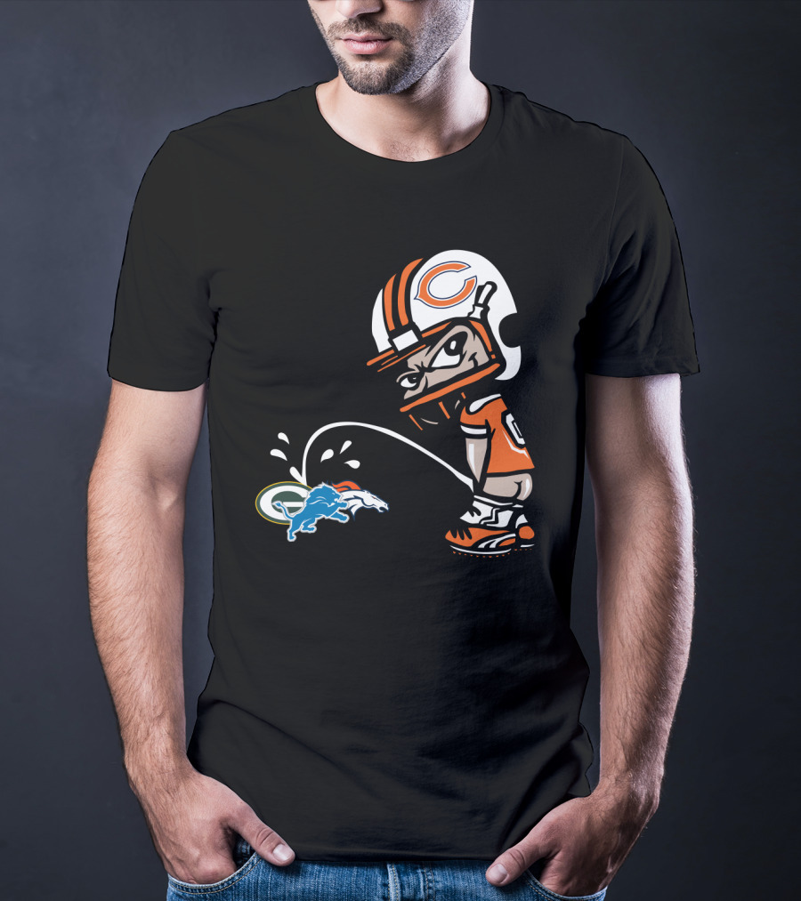 Chicago Bears Rivalry With Green Bay Packers And Denver Broncos T-Shirt