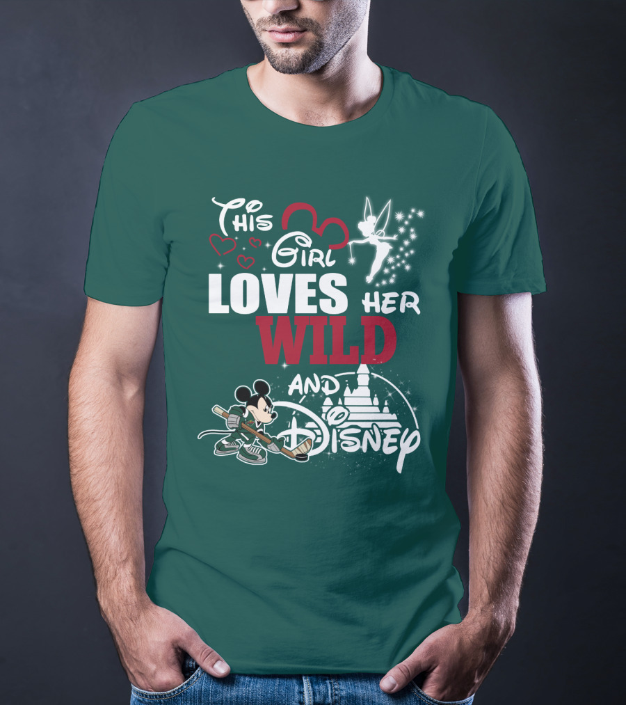This Girl Loves Her Minnesota Wild And Disney T-Shirt