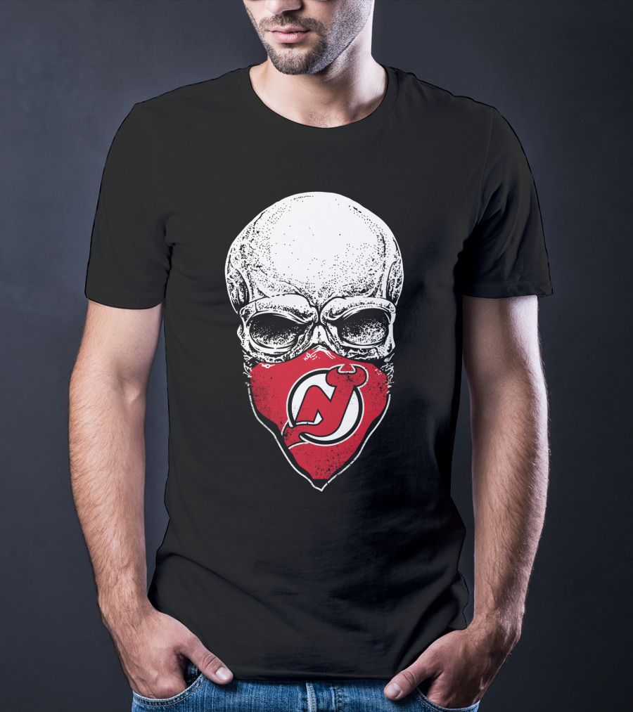 New Jersey Devils Skull Bandana T-Shirt