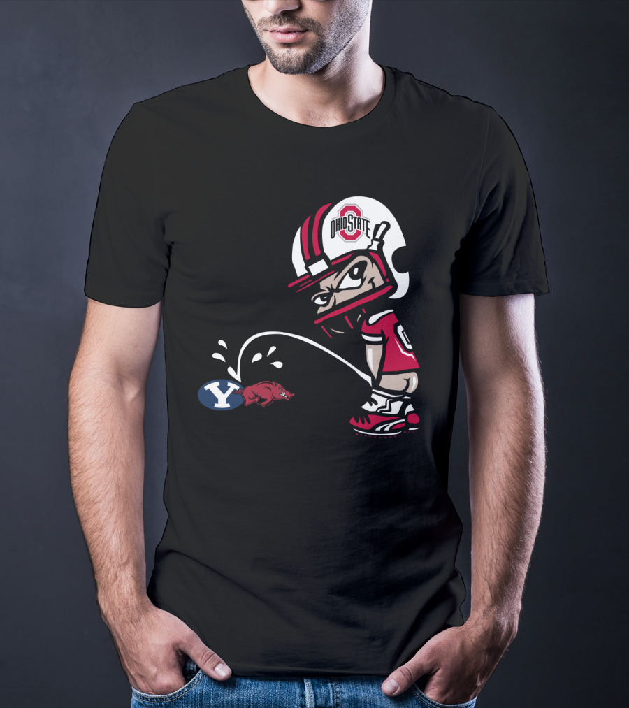 Ohio State Buckeyes Byu Razorbacks Football Cartoon T-Shirt