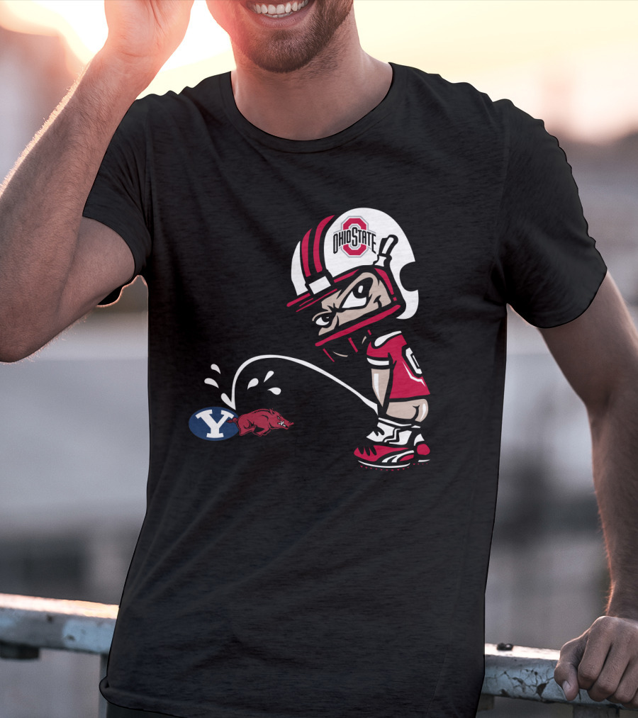Ohio State Buckeyes Byu Razorbacks Football Cartoon T-Shirt