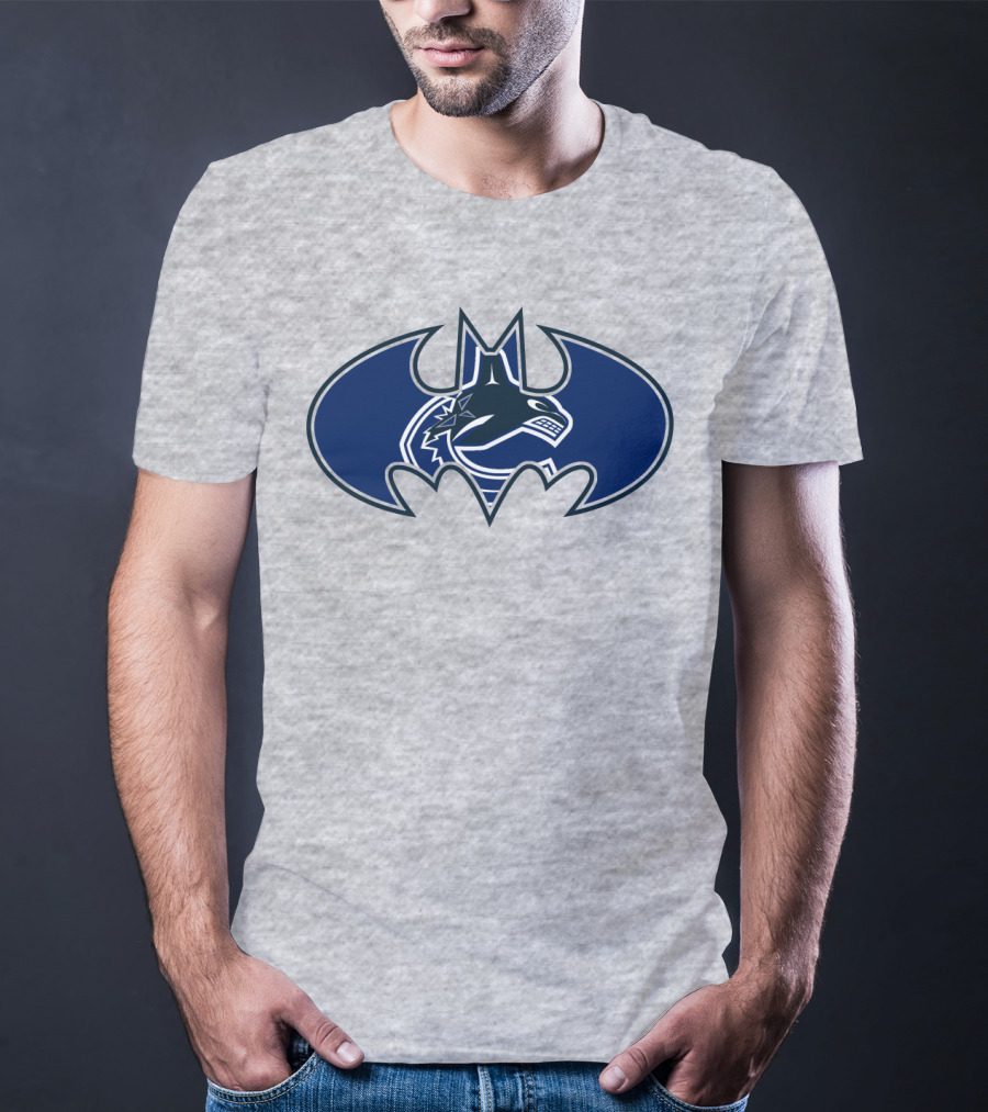 Vancouver Canucks Orca Batman Logo Fusion T-Shirt