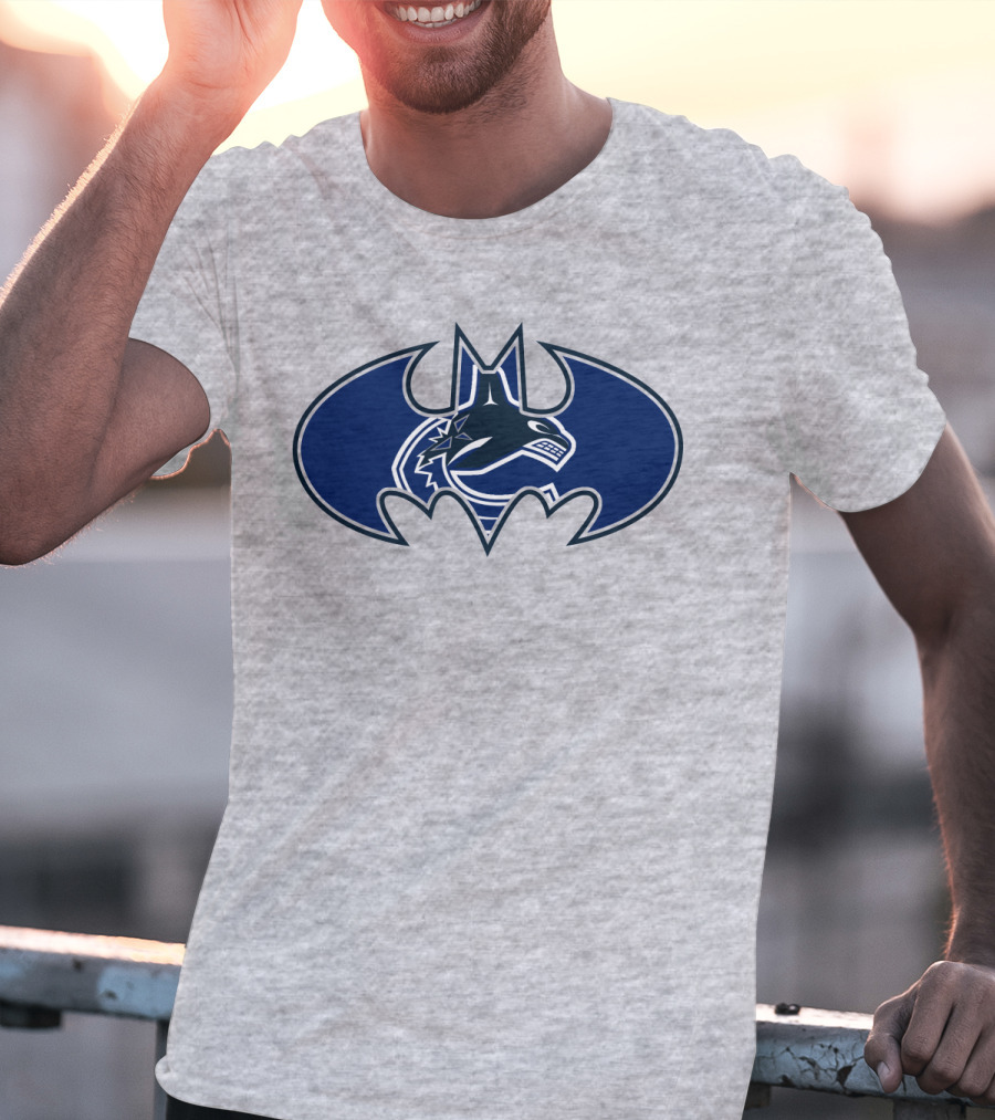 Vancouver Canucks Orca Batman Logo Fusion T-Shirt