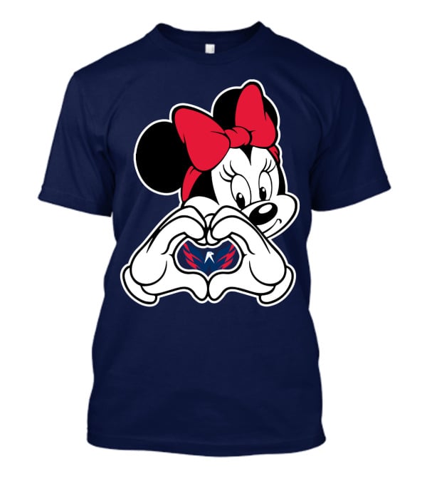 Minnie Mouse Heart Hands Washington Capitals T-Shirt