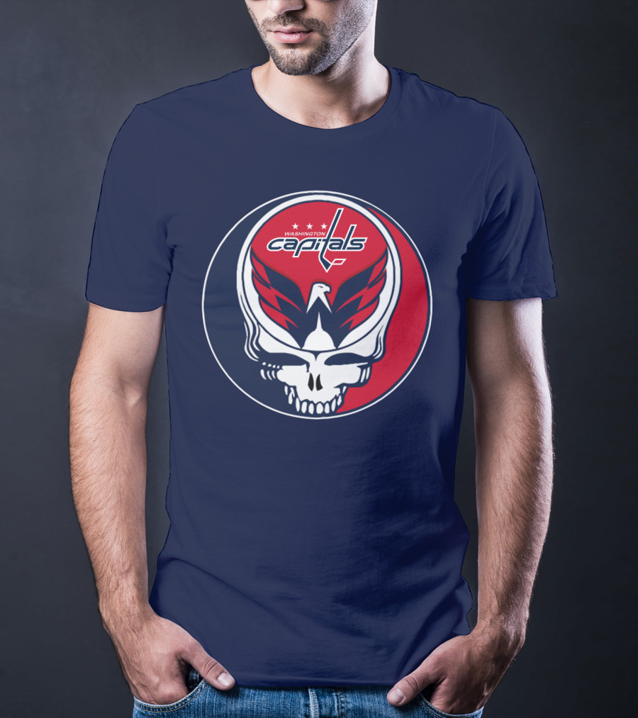 Washington Capitals Deadheads Hockey Logo Crest T-Shirt