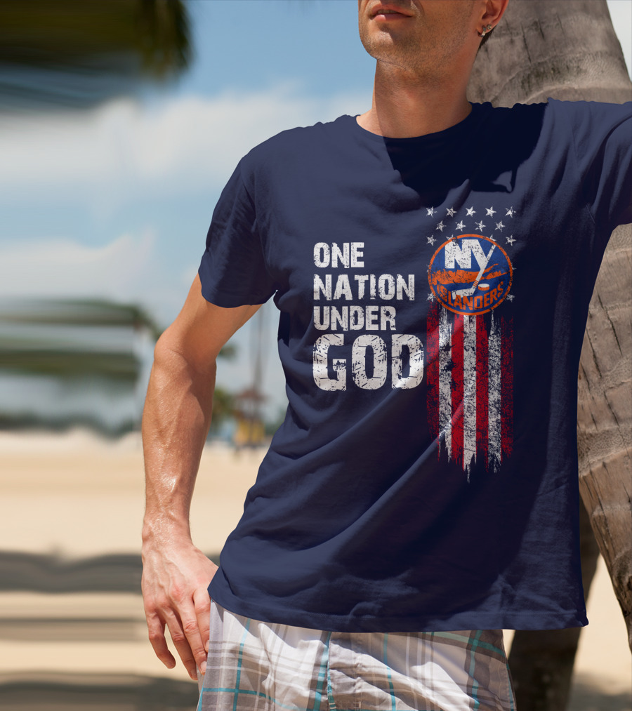 One Nation Under God New York Islanders Stars And Stripes T-Shirt