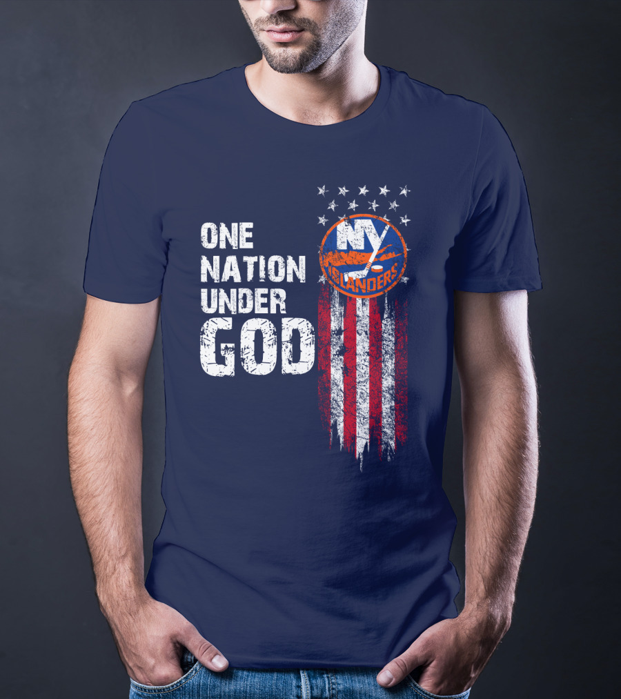 One Nation Under God New York Islanders Stars And Stripes T-Shirt