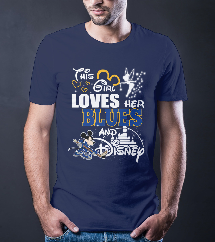 This Girl Loves Her Blues And Disney T-Shirt