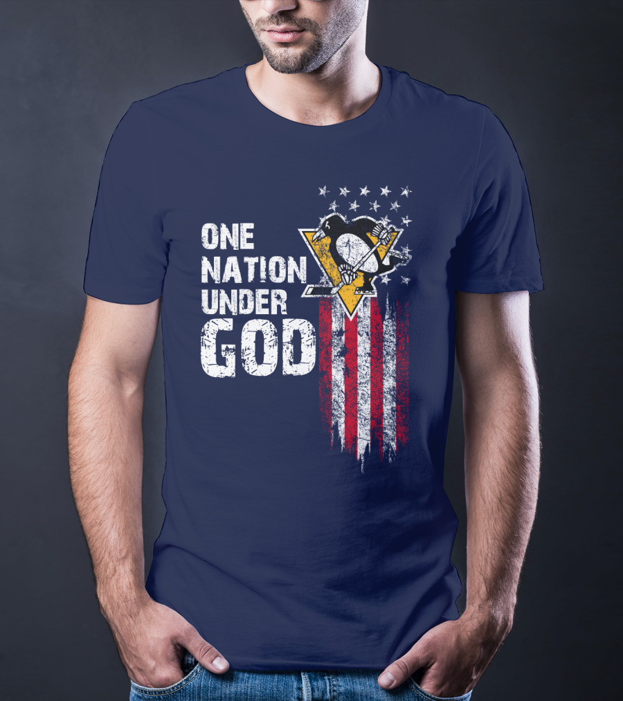 One Nation Under God Pittsburgh Penguins T-Shirt