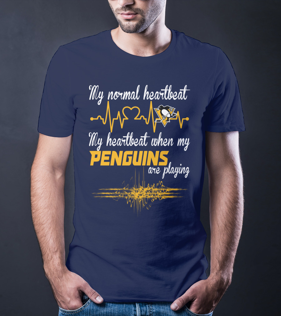 My Normal Heartbeat My Heartbeat When My Penguins Are Playing T-Shirt