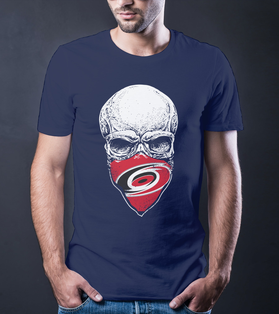 Carolina Hurricanes Skull Mask T-Shirt