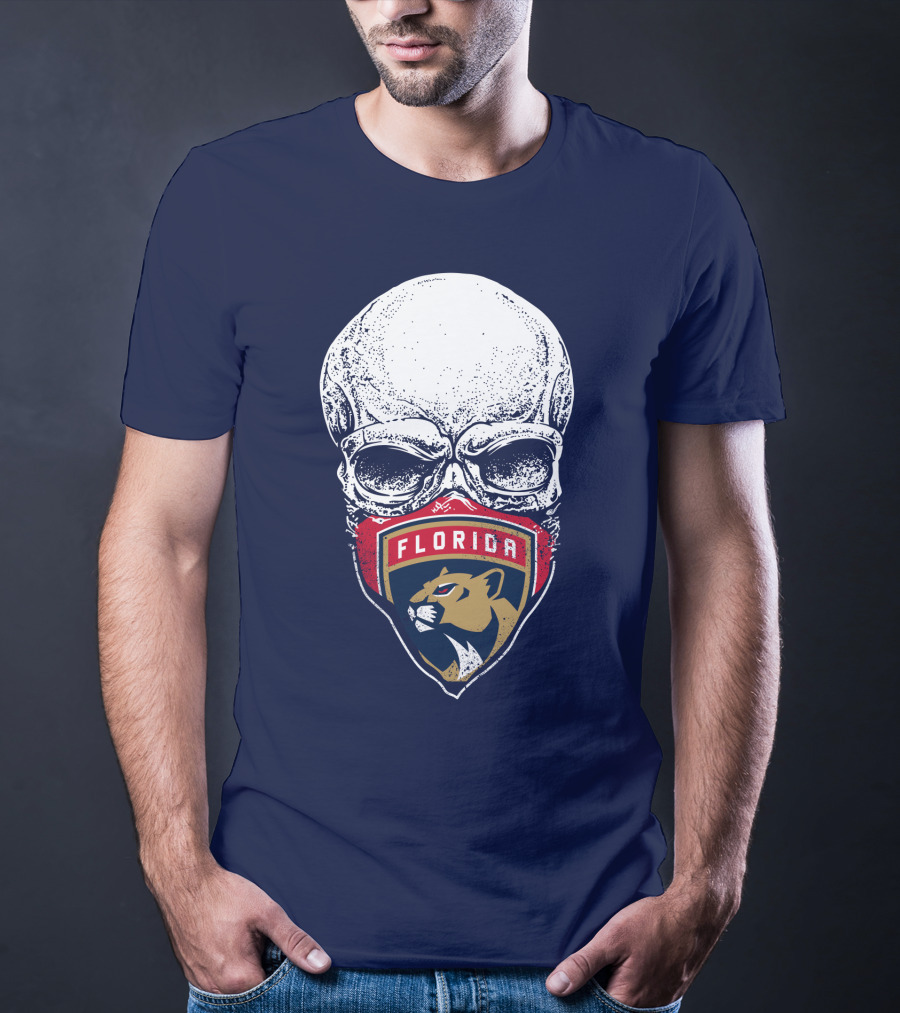 Florida Panthers Skull Logo Mask T-Shirt