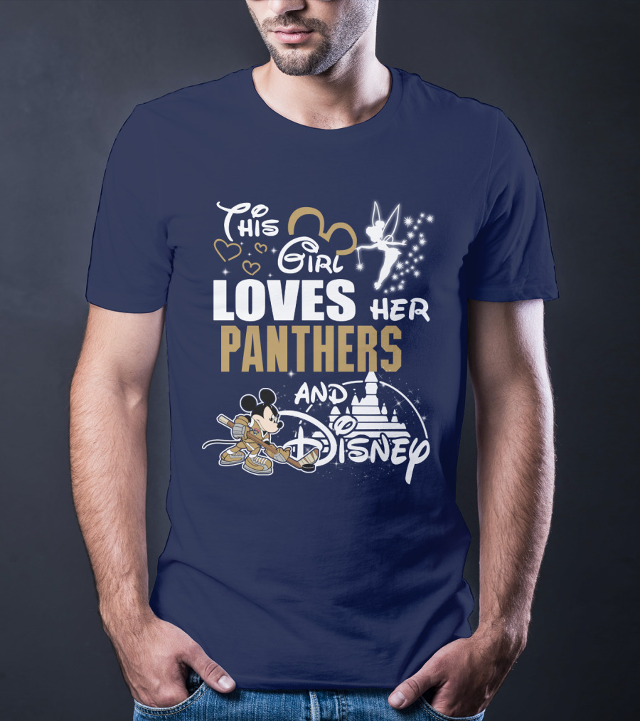 This Girl Loves Her Panthers And Disney T-Shirt
