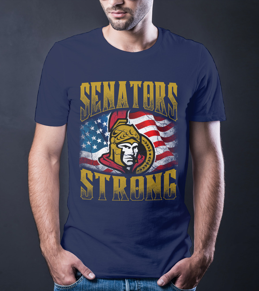 Senators Strong Ottawa Senators American Flag T-Shirt