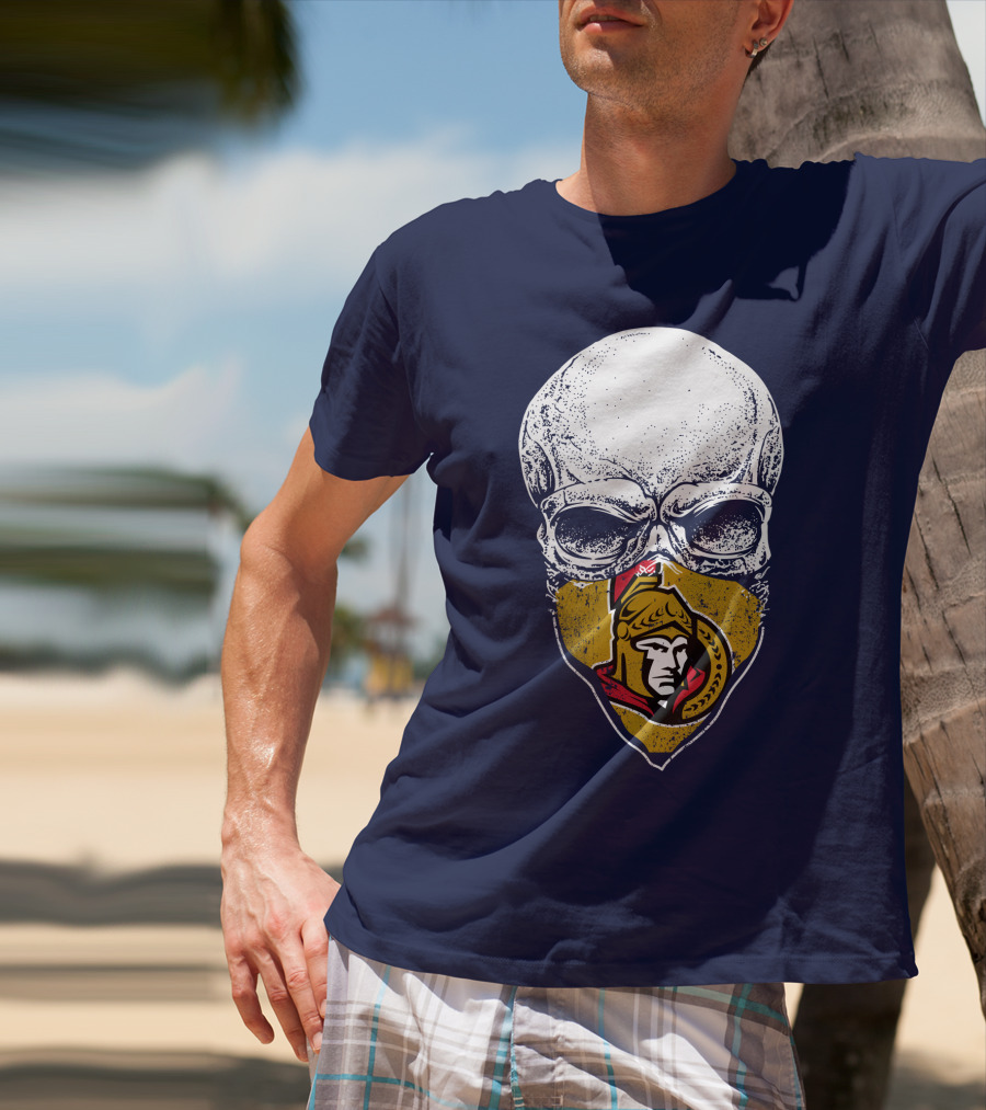 Ottawa Senators Skull Mask T-Shirt