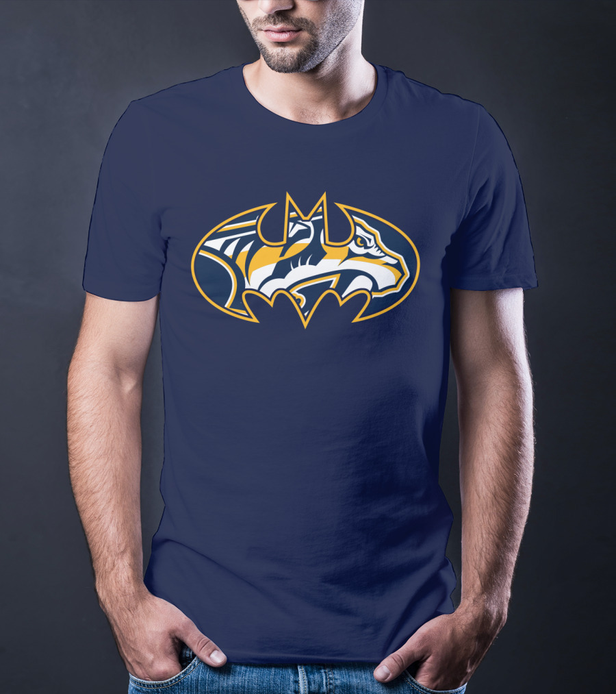 Nashville Predators Batman Logo Mashup T-Shirt