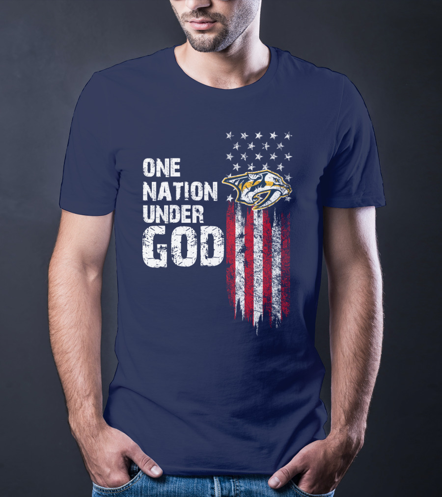 One Nation Under God Nashville Predators T-Shirt