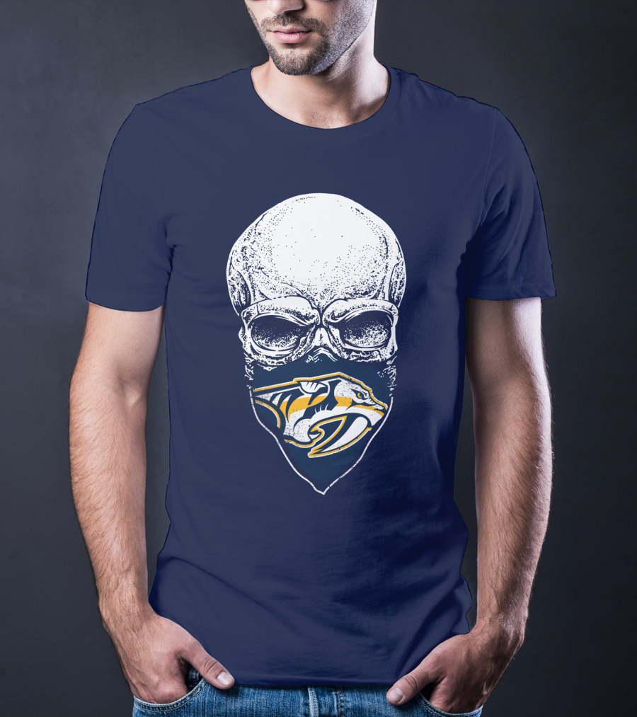 Nashville Predators Skull Bandana T-Shirt