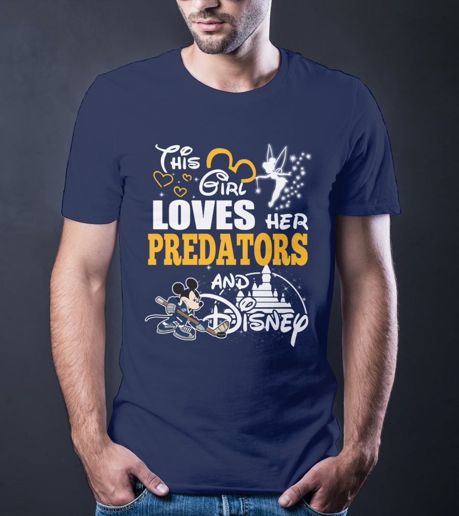 This Girl Loves Her Predators And Disney T-Shirt