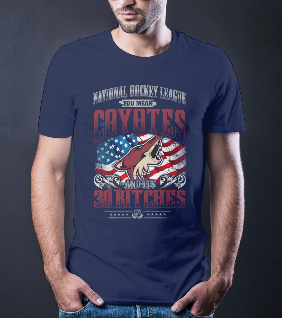 National Hockey League Coyotes And Its 30 Bitches American Flag T-Shirt