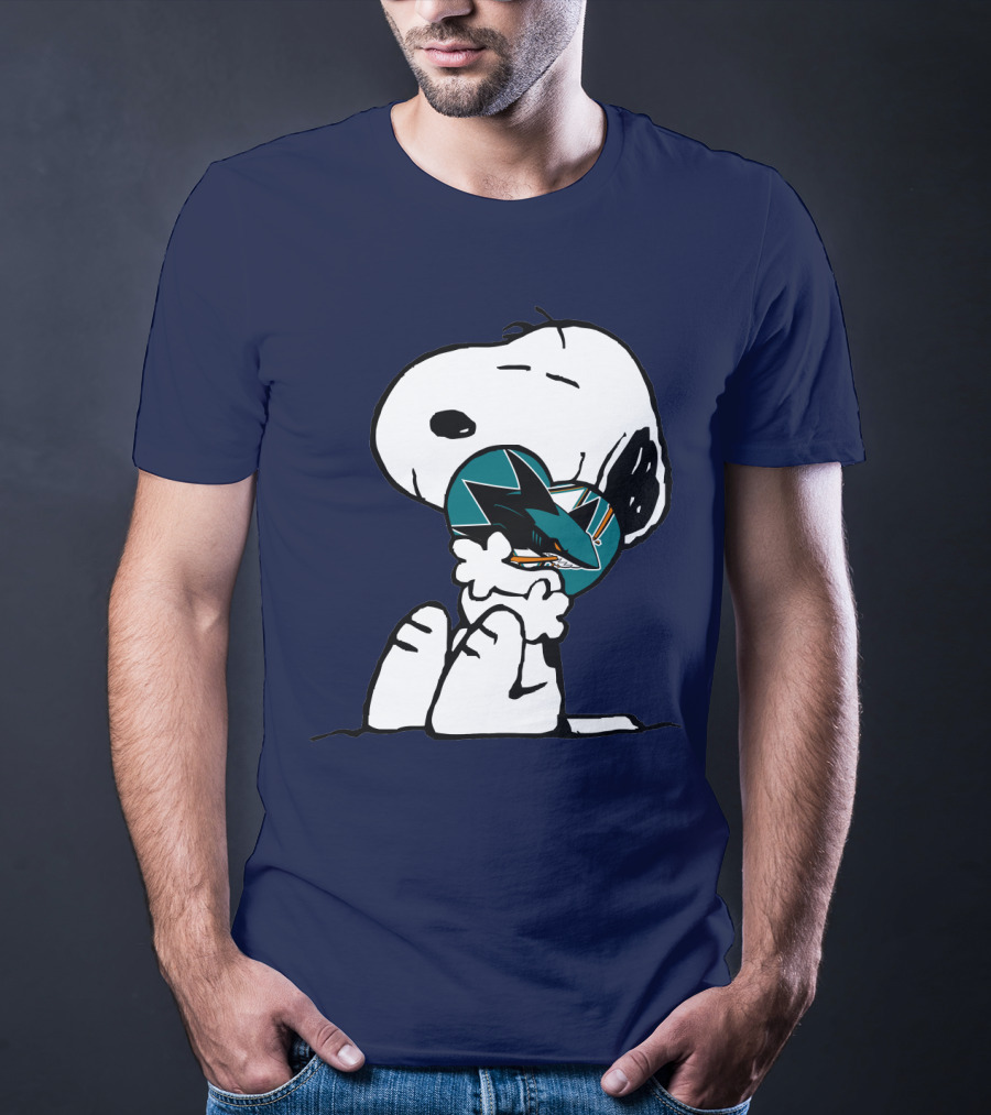 San Jose Sharks Snoopy Hockey Puck T-Shirt