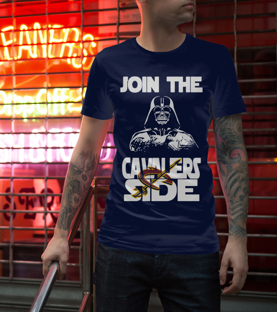 Join The Cavaliers Side Cleveland Cavaliers Star Wars Darth Vader T-Shirt