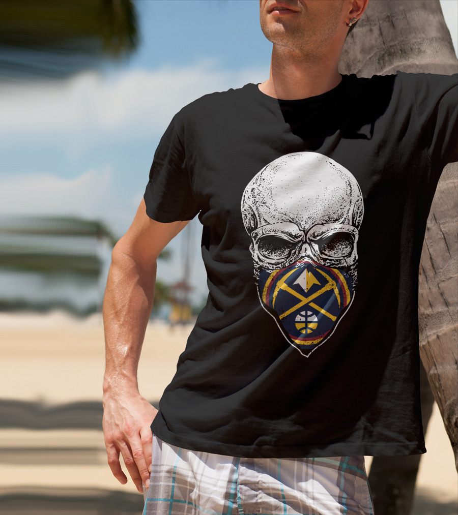 Denver Nuggets Skull Mask Basketball T-Shirt