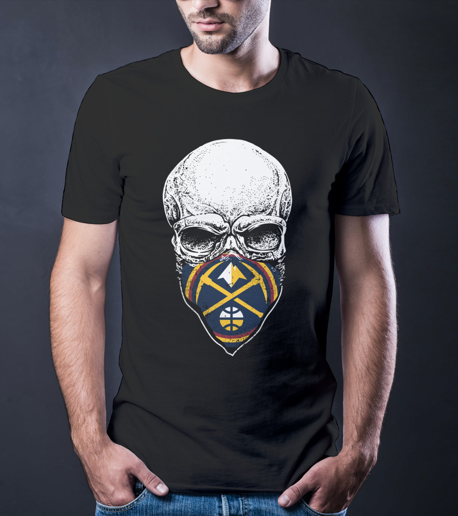 Denver Nuggets Skull Mask Basketball T-Shirt