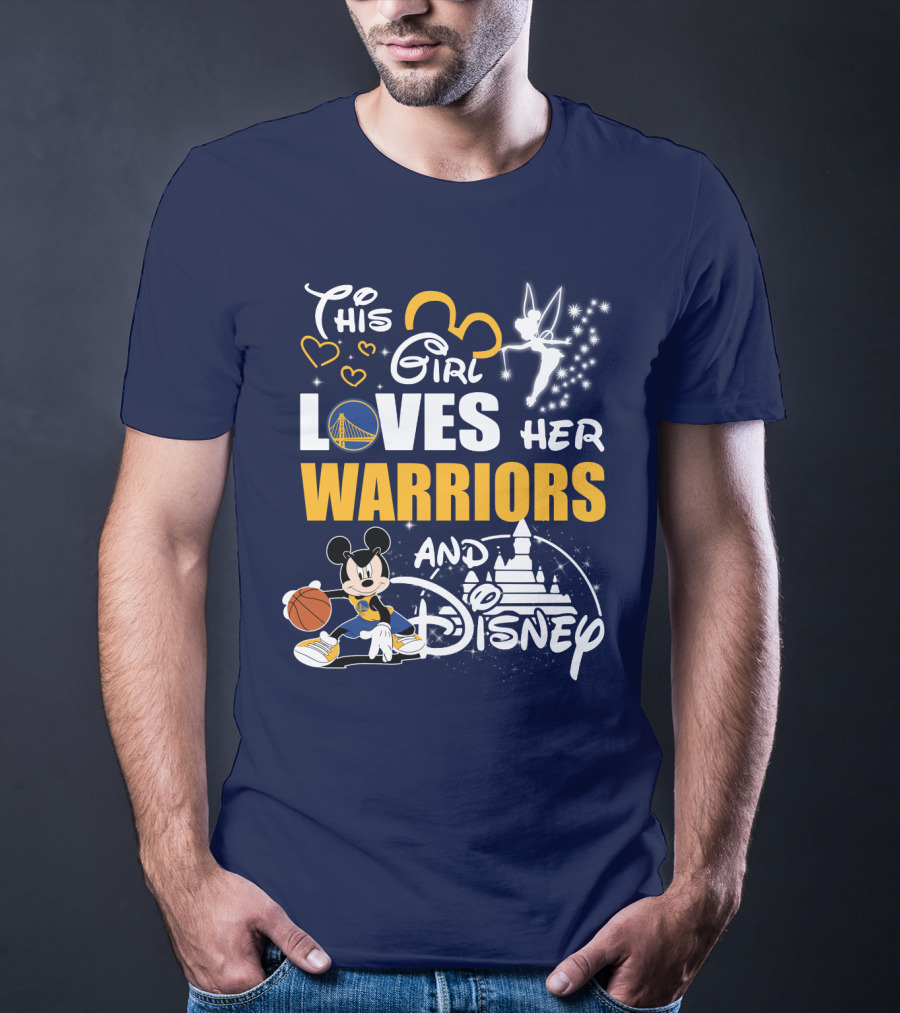 This Girl Loves Her Warriors And Disney T-Shirt
