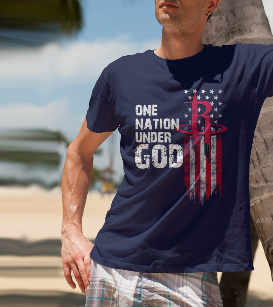 One Nation Under God Houston Rockets T-Shirt