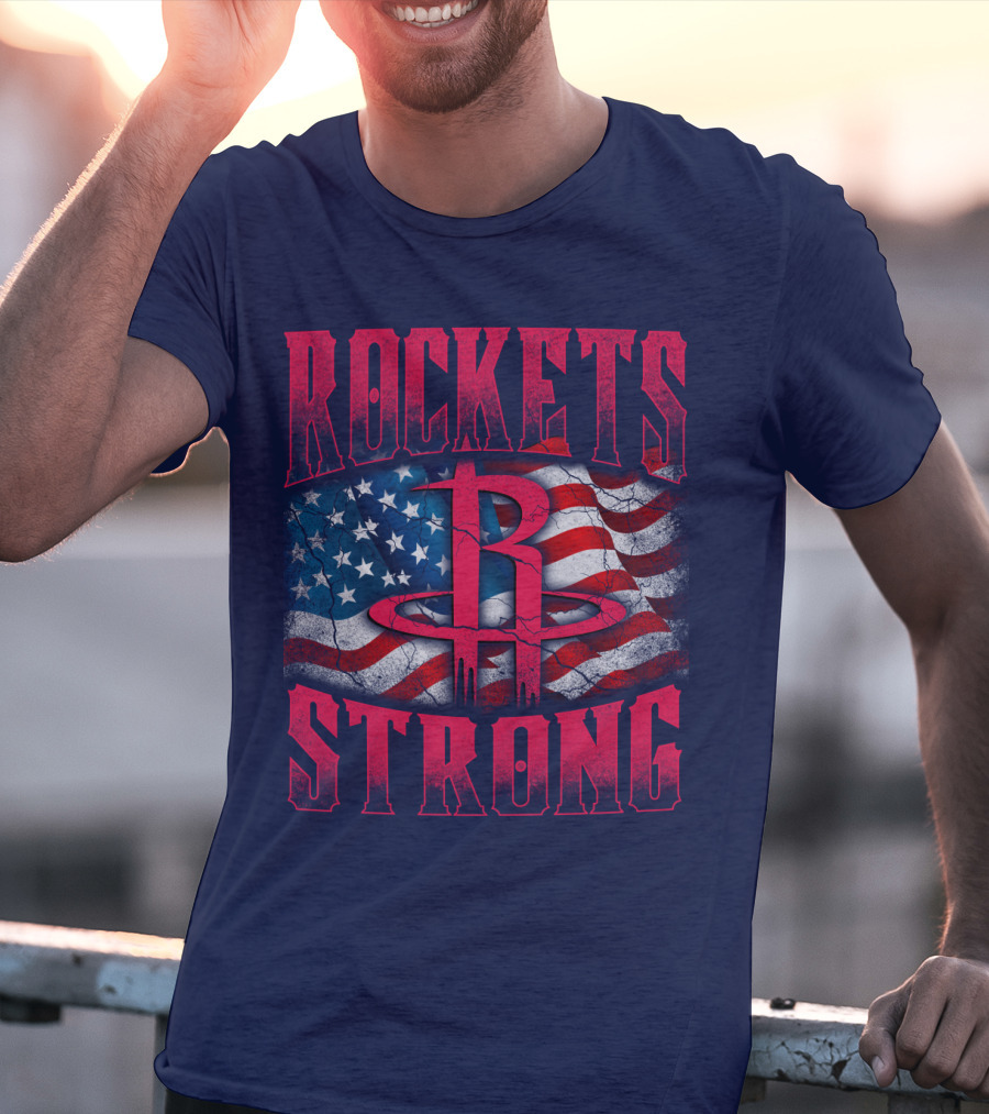 Rockets Strong American Flag T-Shirt