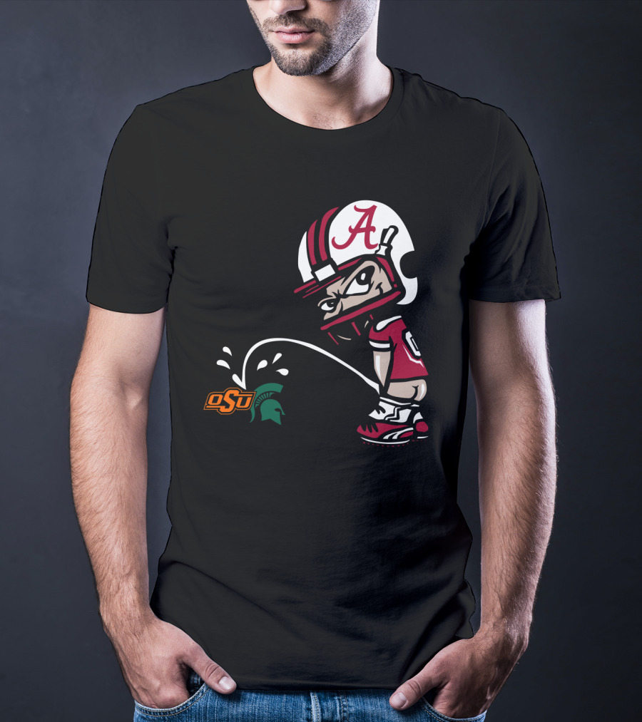 Alabama Crimson Tide Rivalry Spirit With Michigan State And Oklahoma State T-Shirt
