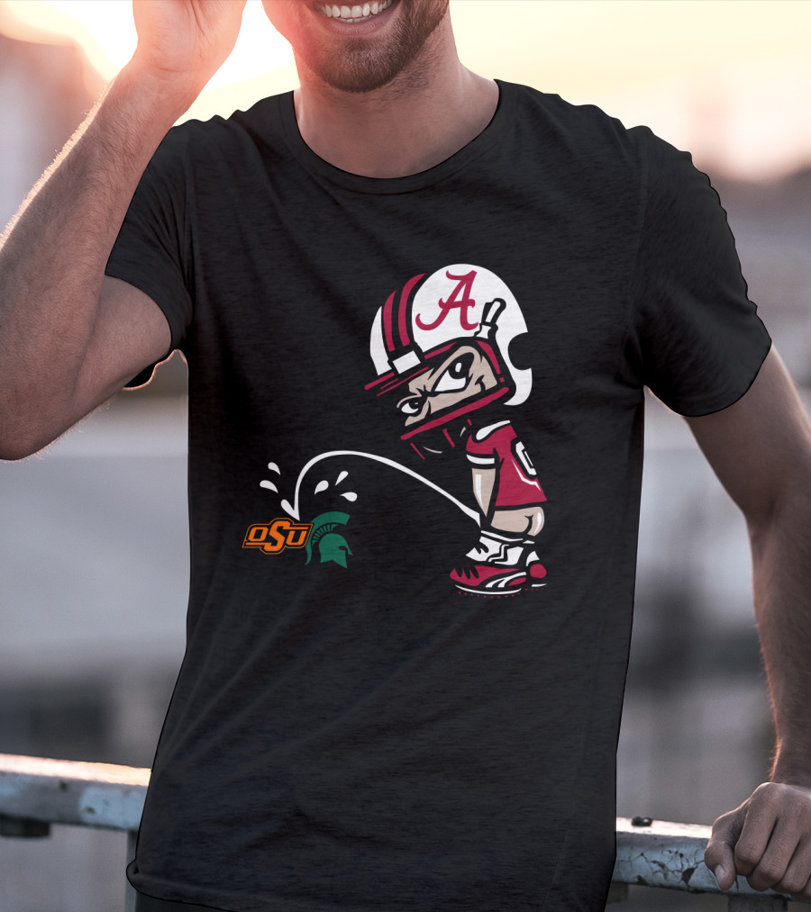Alabama Crimson Tide Rivalry Spirit With Michigan State And Oklahoma State T-Shirt